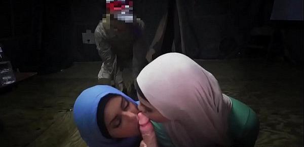  Muslim woman and arab creampie first time Sneaking in the Base!